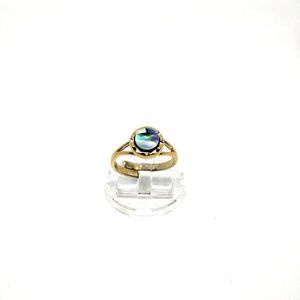 Women's Ring Size 6 Abalone Gold Tone Adjustable